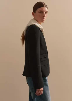 Discount ME+EM Bracelet Sleeve Short Workwear Blazer Black