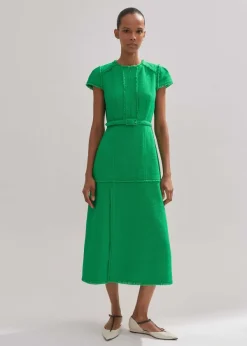 Hot ME+EM Cap Sleeve Midi Dress Spring Green