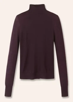 New ME+EM Cashmere Barely There Layering Jumper Deep Cabernet