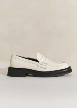 ME+EM Chunky Square Toe Loafer Off White