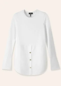 Outlet ME+EM Classic Layering Shirt Fresh White