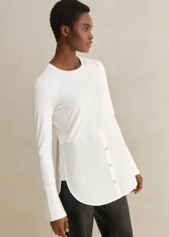 Outlet ME+EM Classic Layering Shirt Fresh White