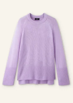 Outlet ME+EM Cloud-Soft Merino Cashmere Silk Jumper Lupin Lilac