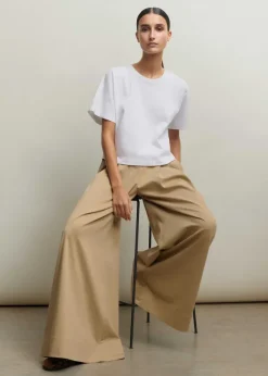 Outlet ME+EM Cotton Super High-Waisted Trouser + Belt Stone