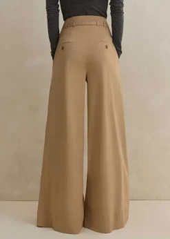 Outlet ME+EM Cotton Super High-Waisted Trouser + Belt Stone