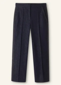 Best ME+EM Cotton-Blend Denim Straight Crop Trouser Indigo