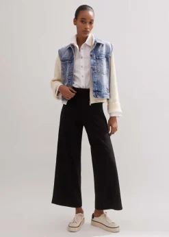 Outlet ME+EM Crop Palazzo Pant Black