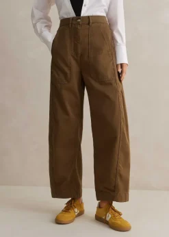 Discount ME+EM Extreme Seam Casual Trouser Tobacco
