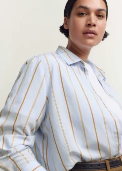 New ME+EM Fine Stripe Shirt Multi Stripe