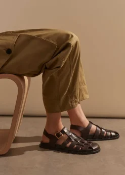Discount ME+EM Fisherman Sandal Chocolate