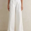 Online ME+EM Frayed Edge Denim Crop Jacket + Trouser Co-Ord White