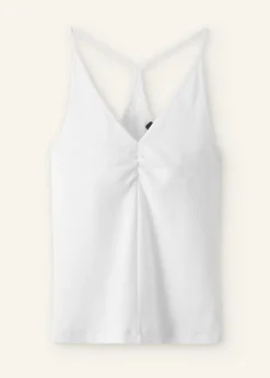 ME+EM Halterneck Tank Top Bright White