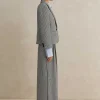 Sale ME+EM Houndstooth Cropped Jacket + Man Pant Suit Black