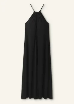ME+EM Interlock Halterneck Maxi Dress Black