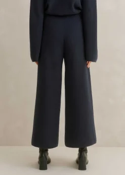Sale ME+EM Merino Milano Knitted Trouser Dark Navy