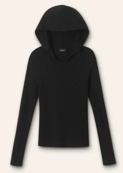 New ME+EM Merino Stretch Rib Layering Hoody Black