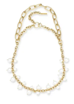 Outlet ME+EM Multi Chain + Pearl Necklace Gold/Pearl