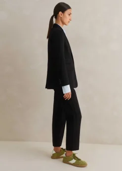 Outlet ME+EM Perfect Workwear Long Blazer Slim-Crop Trouser Suit Black