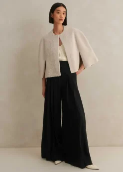 Online ME+EM Pleated Ultra Wide-Leg Trouser Black