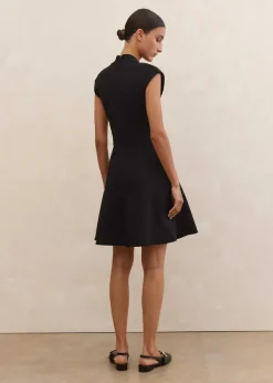 Best ME+EM Ponte Cap Sleeve Fit And Flare Dress Black