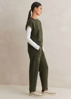 Sale ME+EM Roll Cuff Sweatshirt + Jogger Co-Ord Green