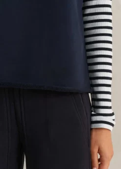 Discount ME+EM Roll Cuff Sweatshirt + Trouser Co-Ord Blue