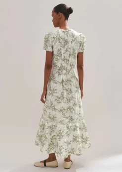 Hot ME+EM Shadow Berry Print Maxi Dress Light Cream/Green/Multi
