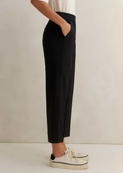 Hot ME+EM Short Length Slim Crop Forever Trouser Black