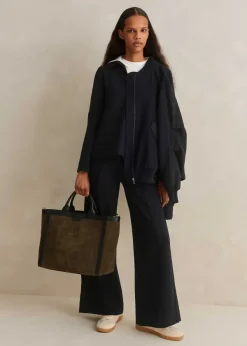 ME+EM Short-Length Travel Tailoring Palazzo Co-Ord Blue