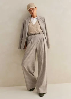 Sale ME+EM Skinny Snake-Embossed Leather Belt Tan