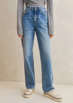 Online ME+EM Straight Full-Length Jean Light Blue