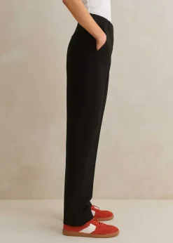 Clearance ME+EM Textured Boyish Cigarette Pant Black