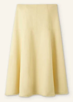 Discount ME+EM Textured Cotton-Blend Skirt Custard