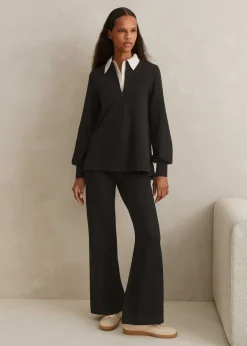 Outlet ME+EM Travel Tailoring Kick-Flare Trouser Co-Ord Black