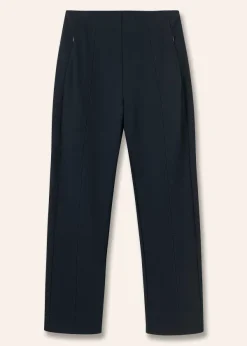 Clearance ME+EM Travel Tailoring Pull On Slim Crop Trouser Navy
