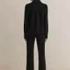 Outlet ME+EM Travel Tailoring Slim Flare Trouser Co-Ord Black