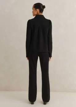 Outlet ME+EM Travel Tailoring Slim Flare Trouser Co-Ord Black