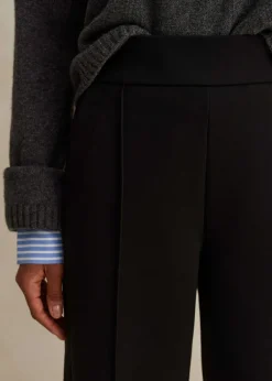 ME+EM Travel Tailoring Turn-Up Straight Leg Trouser Black