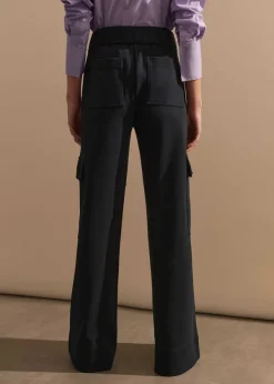 Outlet ME+EM Travel Tailoring Wide-Leg Cargo Trouser Navy